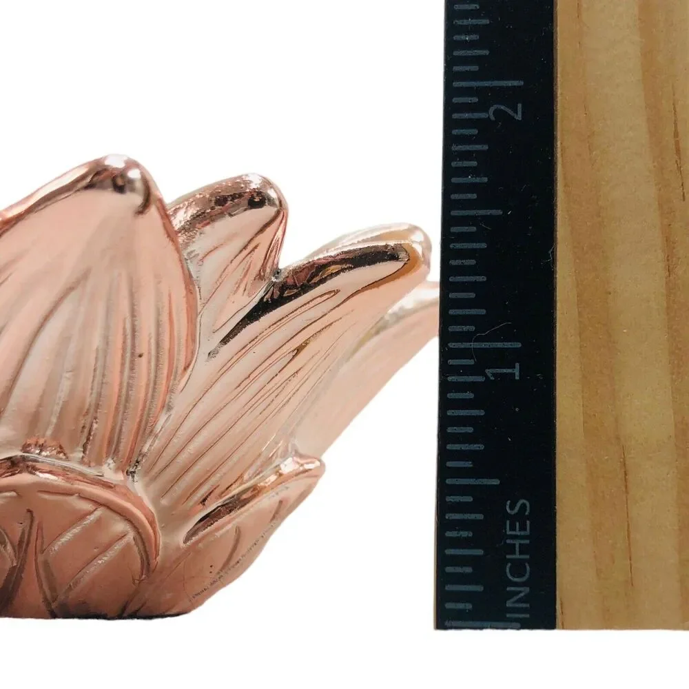 Cynthia Rowley Rose Gold Enamel Sunflower Trinket Dish Bowl Designer Gift Mother
